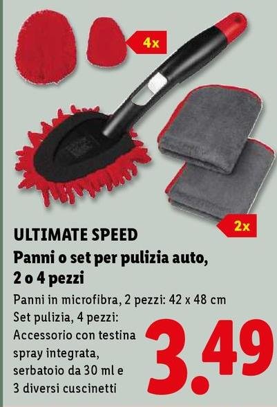 Ultimate Speed - Panni O Set Per Pulizia Auto, 2 O 4 Pezzi