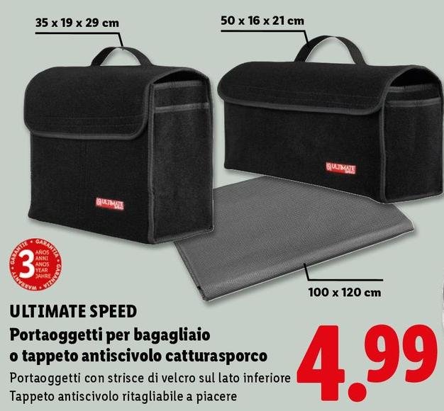 Ultimate Speed - Portaoggetti Per Bacagliaio O Tappeto Antiscivolo Catturasporco