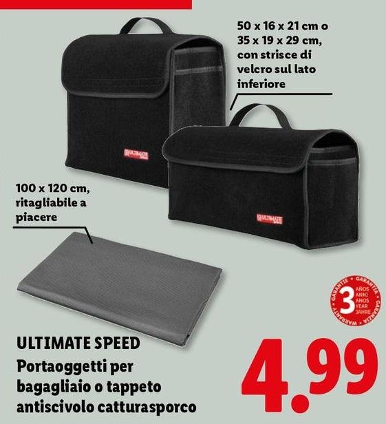 Ultimate Speed - Portaoggetti Per Bacagliaio O Tappeto Antiscivolo Catturasporco