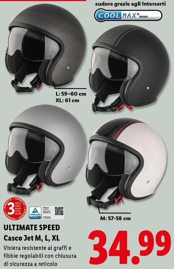 Ultimate Speed - Casco Jet M, L, XL