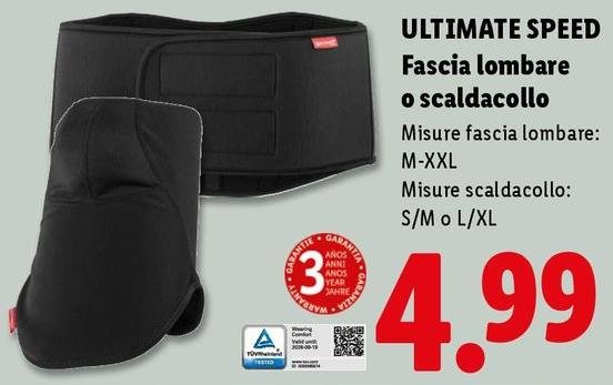 Ultimate Speed -  Fascia Lombare O Scaldacollo