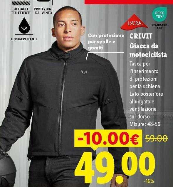 Crivit - Giacca Da Motociclista