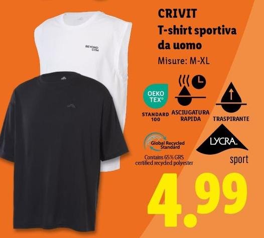 Crivit - T-shirt Sportiva Da Uomo