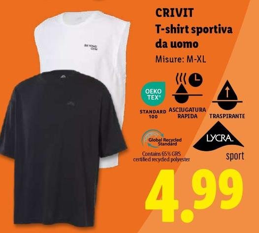 Crivit - T-Shirt Sportiva Da Uomo