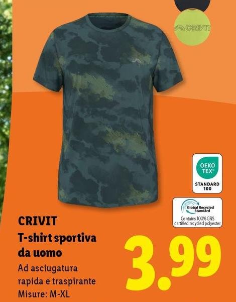 Crivit - T-Shirt Sportiva Da Uomo