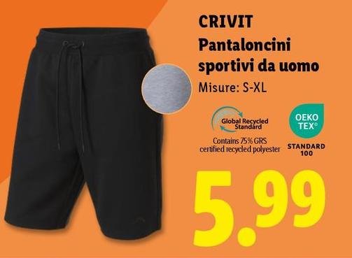 Crivit - Pantaloncini Sportivi Da Uomo
