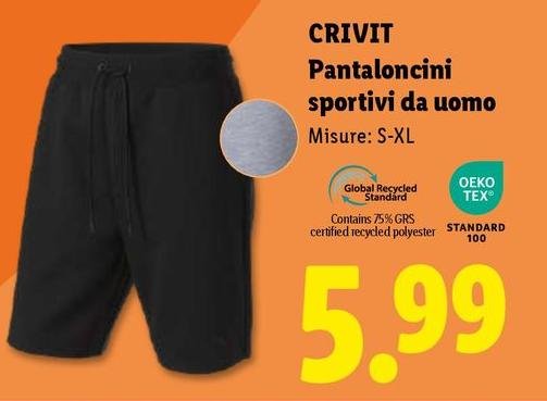 Crivit - Pantaloncini Sportivi Da Uomo