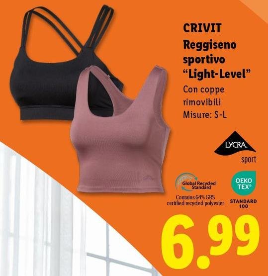 Crivit - Reggiseno Sportivo "Light-Level"