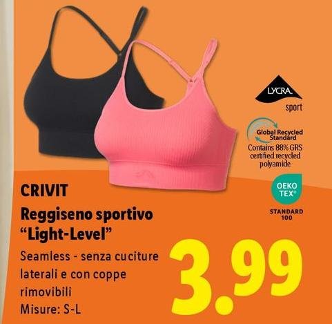 Crivit - Reggiseno Sportivo "Light- Level"