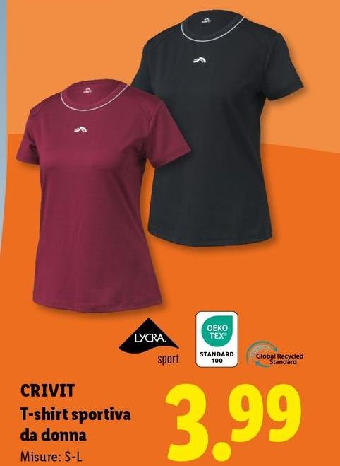 Crivit - T-Shirt Sportiva Da Donna