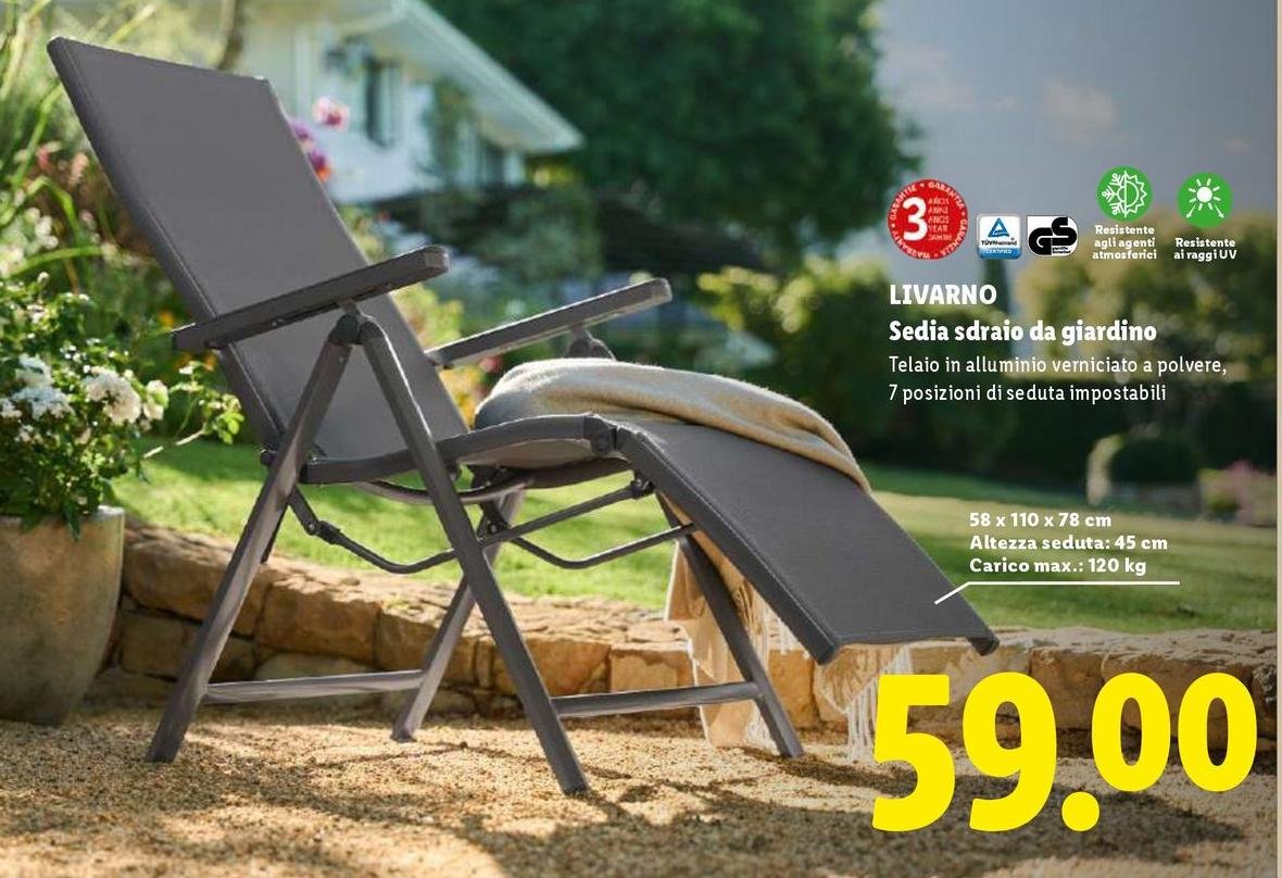 Livarno - Sedia Sdraio Da Giardino