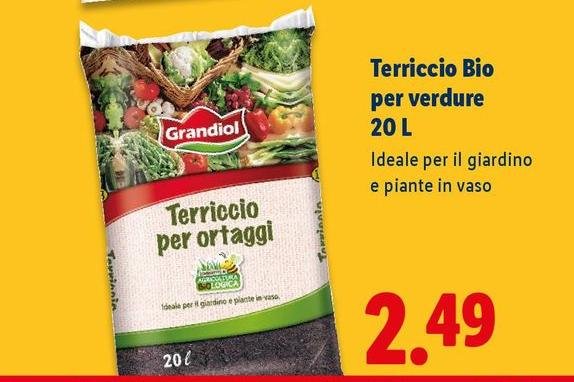 Grandiol - Terriccio Bio Per Verdure 20 L