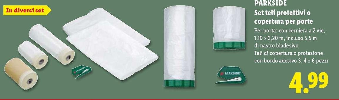 Parkside - Set Teli Protettivi O Copertura Per Porte