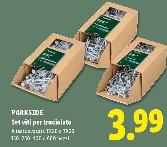 Parkside - Set Viti Per Truciolato
