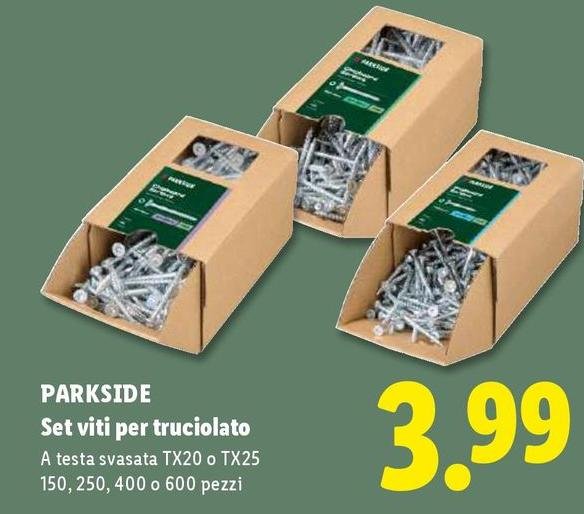 Parkside - Set Viti Per Truciolato