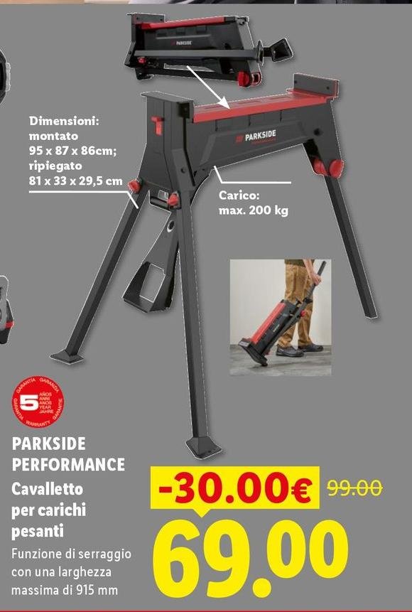 Parkside Performance - Cavalletto Per Carichi Pesanti