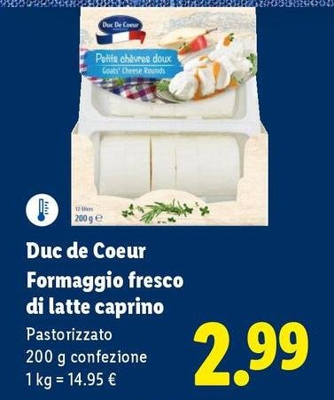 Duc De Coeur - Formaggio Fresco Di Latte Caprino