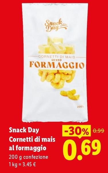 Snack Day - Cornetti Di Mais Al Formaggio