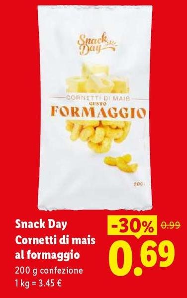 Snack Day - Cornetti Di Mais Al Formaggio