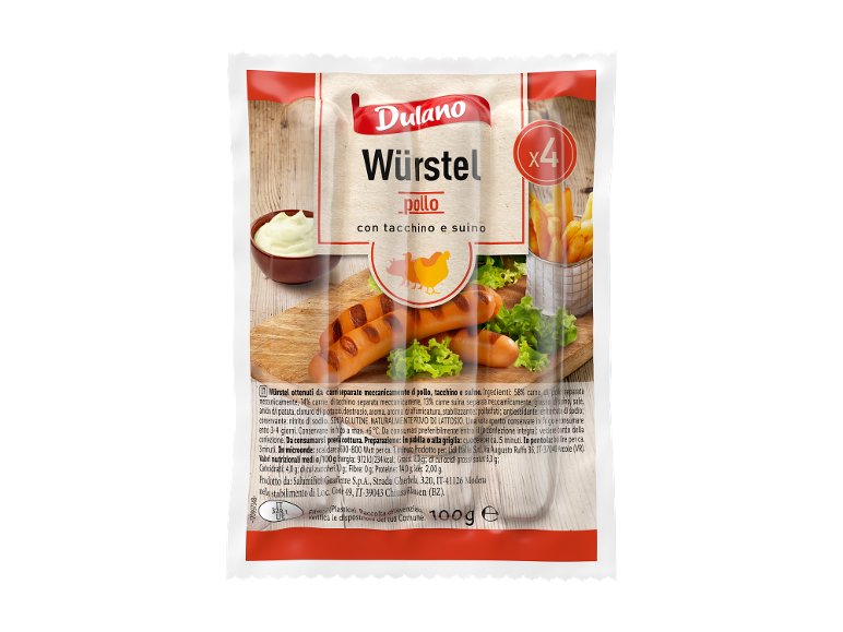 Mini würstel di pollo/suino/tacchino