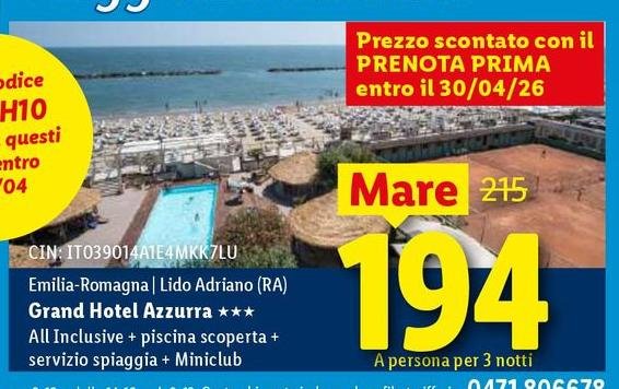 Marè - Enilli&Romgnai, I.ido Adriano (RA) Grand Hotel Azzurra