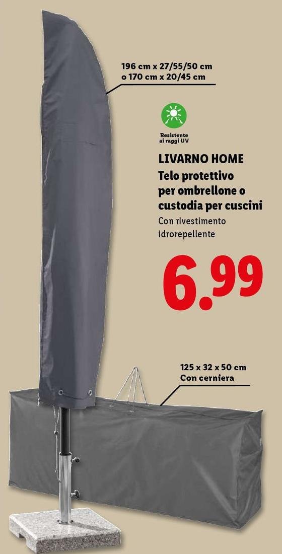 Livarno Home - Telo Protettivo Per Ambrellone O Cuscada Per Cuscini