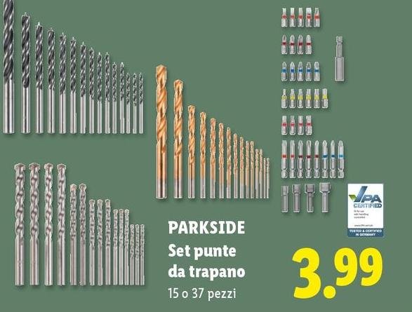 Parkside - Set Punte Da Trapano