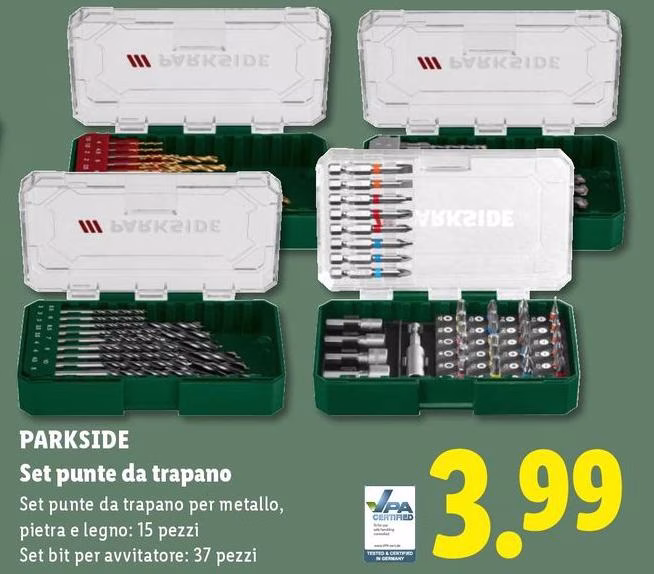 Parkside - Set Punte Da Trapano