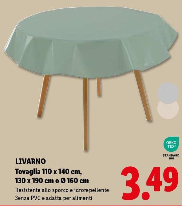 Oeko Tex - Tovaglia 110 X 140 Cm, 130 X 190 Cm O 160 Cm