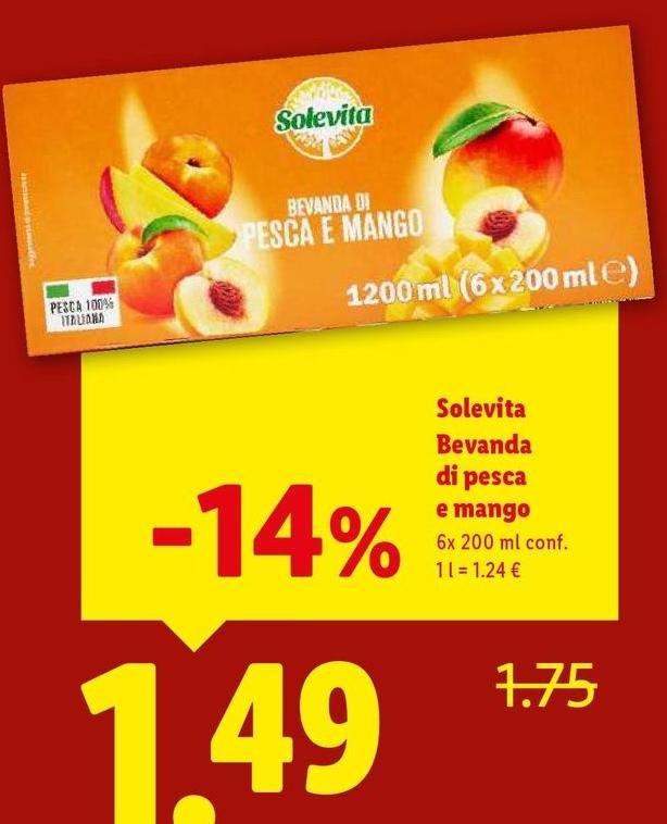 Solevita - Bevanda Di Pesca E Mango