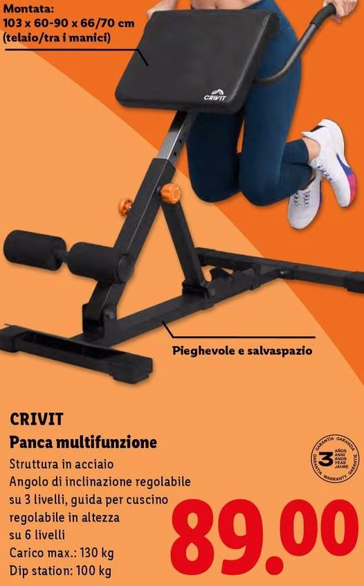 Crivit - Panca Multifunzione
