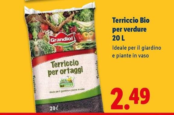 Terriccio Bio Per Verdure 20 L