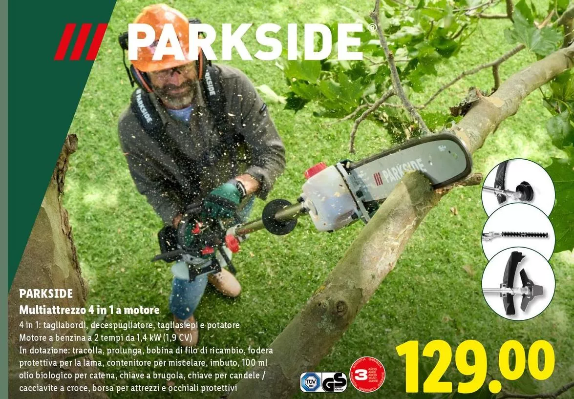 Parkside - Multiattrezzo 4 In 1 A Motore