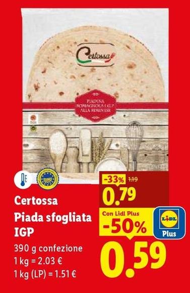 Certossa - Piada Sfogliata IGP