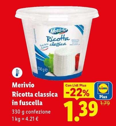 Merivio - Ricotta Classica In Fuscella