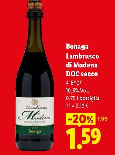 Bonaga - Lambrusco Di Modena DOC Secco