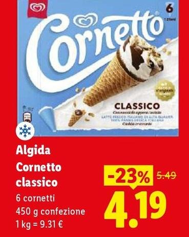 Algida - Cornetto Classico