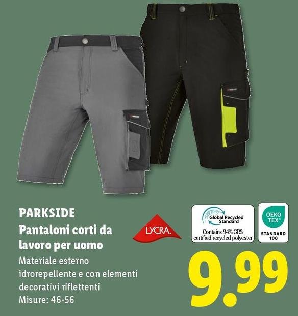 Parkside - Pantaloni Corti Da Lavoro Per Uomo