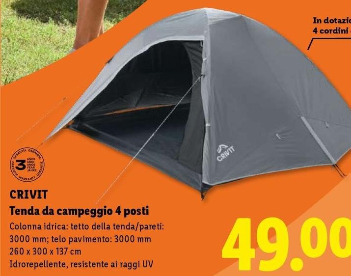 Crivit - Tenda Da Campeggio 4 Posti