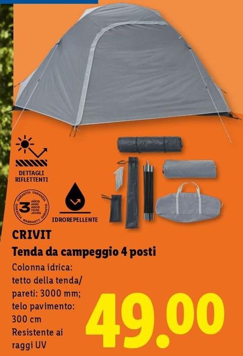 Crivit - Tenda Da Campeggio 4 Posti