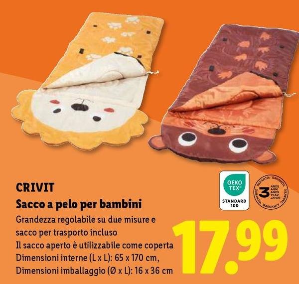 Crivit - Sacco A Pelo Per Bambini