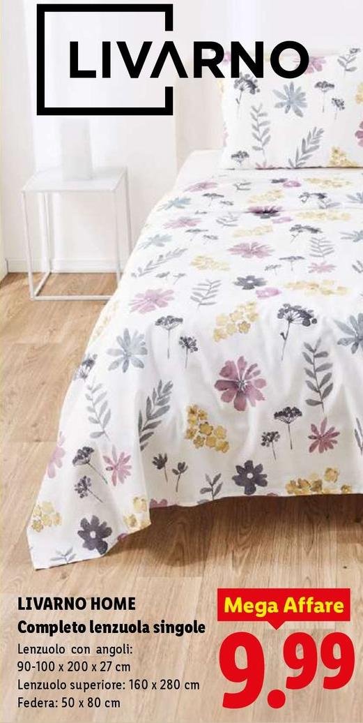 Livarno Home - Completo Lenzuola Singole