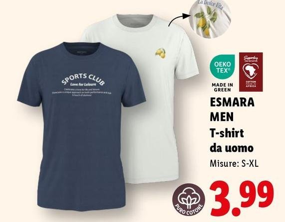 Esmara Men - T-Shirt Da Uomo