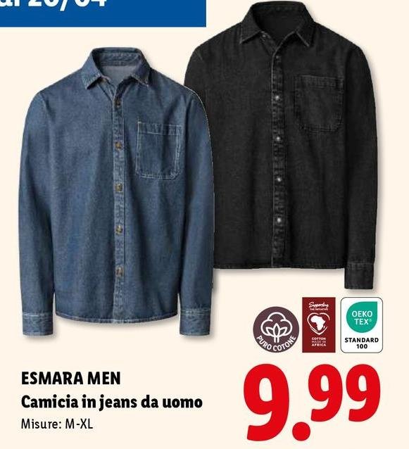 Esmara Men - Camicia In Jeans Da Uomo