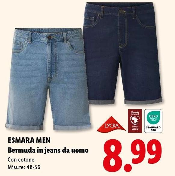 Esmara Men - Bermuda In Jeans Da Uomo