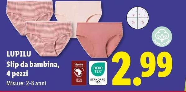 Lupilu - Slip Da Bambina, 4 Pezzi