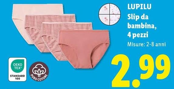 Lupilu - Slip Da Bambina, 4 Pezzi