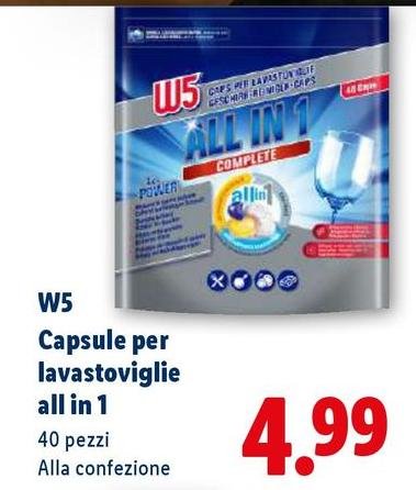 W5 - Capsule Per Lavastoviglie All In 1