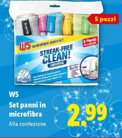 W5 - Set Panni In Microfibra