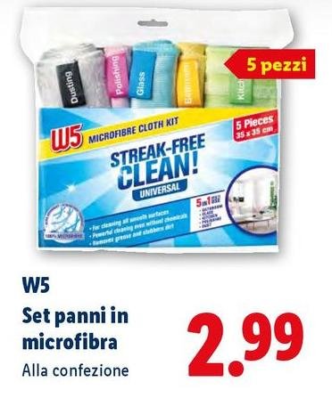W5 - Set Panni In Microfibra